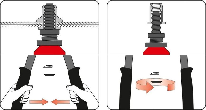 Заклепочник двуручный резьбовой YATO для нитогаек М5-12 ММ 338 мм YT-36119 фото