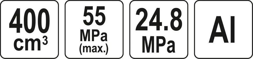 Шприц смазочный YATO, 400 СМ³, 55 MPA.с аппликатором и быстрым впрыском YT-07045 фото