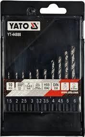 НАБІР СВЕРЛ ПО МЕТАЛІ YATO 1.5-6 ММ HEX-1/4" HSS 6542 ДЛЯ НІЖАВАЛЬНИЙ КОНСТРУКТИВНОЇ ЛЕГОВАНОЇ СТАЛІ 10 ШТ YT-44888 фото