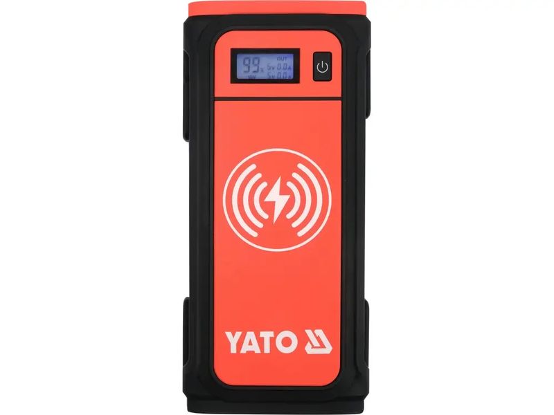 Пусковий пристрій/Power bank 16000мАч з РК-дисплеєм та індуктивною зарядкою YATO YT-83085 фото