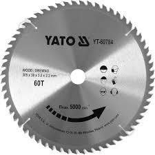 ДИСК ПІЛЬНИЙ ПО ДЕРЕВУ YATO 305 X 3.2 X 2.2 ММ 60 ЗУБЦІВ R.P.M ДО 5000 1/МІН YT-60784 фото
