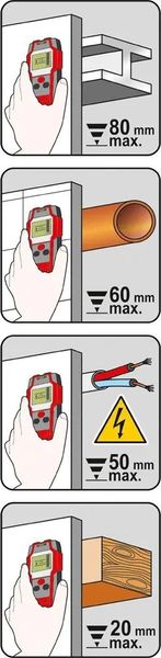 Детектор скрытых конструкций и проводки YATO YT-73131 фото